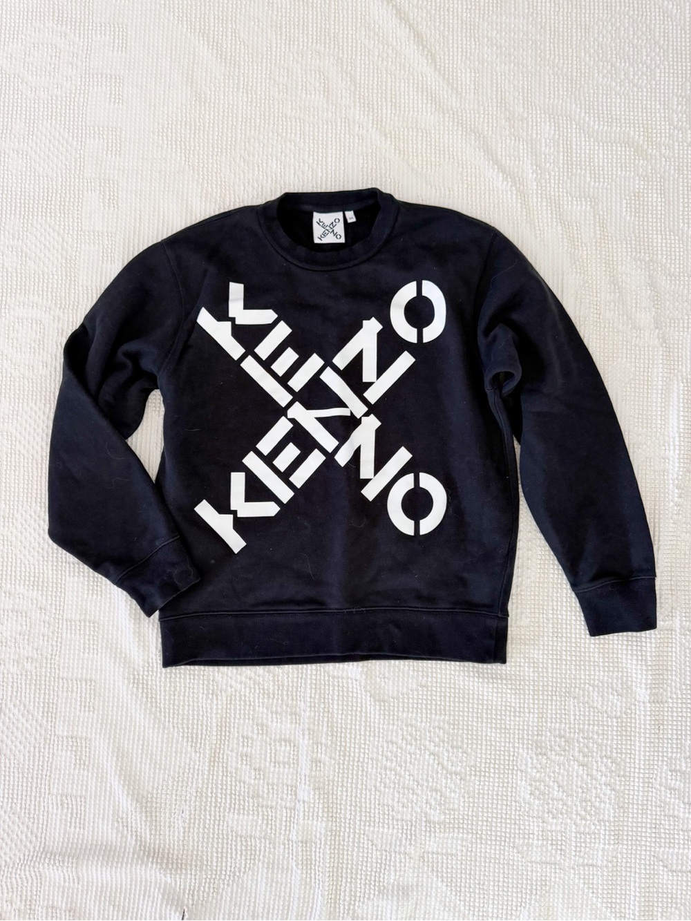 KENZO Sport Big X Sweatshirt Black White Logo Crew